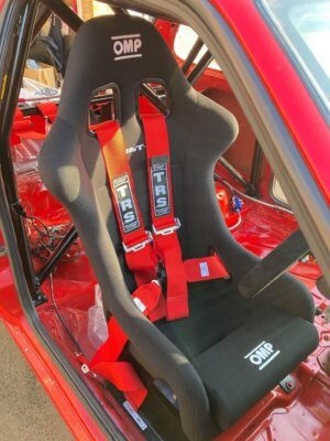 OMP_First-R_bucket_seat_with_TRS_harnesses_and_OMP_racing_wheel_-_GSM_Performacne_customer_car_5