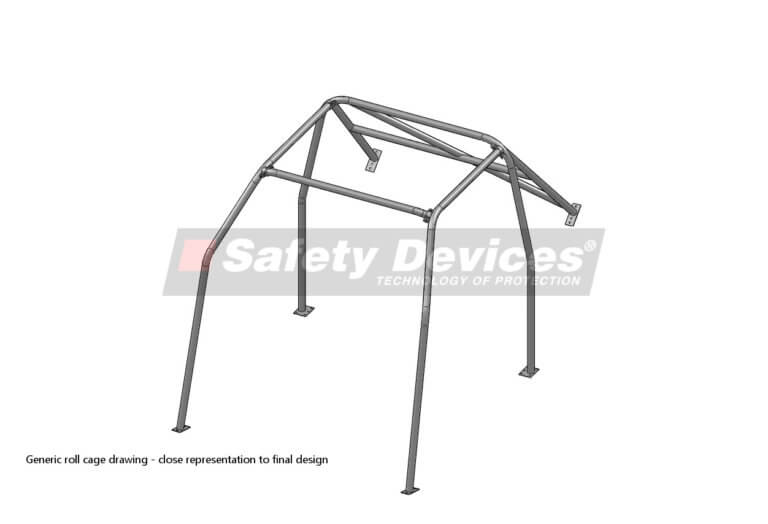 single fixed diagonal and harness bar